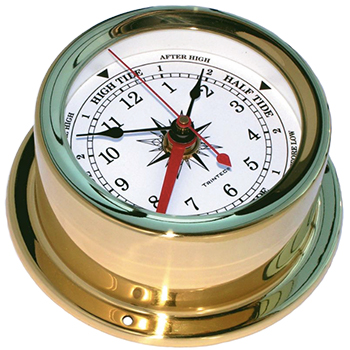 Trintec Euro Marine Brass Time & Tide Clock